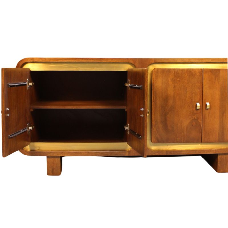 Sideboard Samel Wooden Square Design 4 Door Side Board