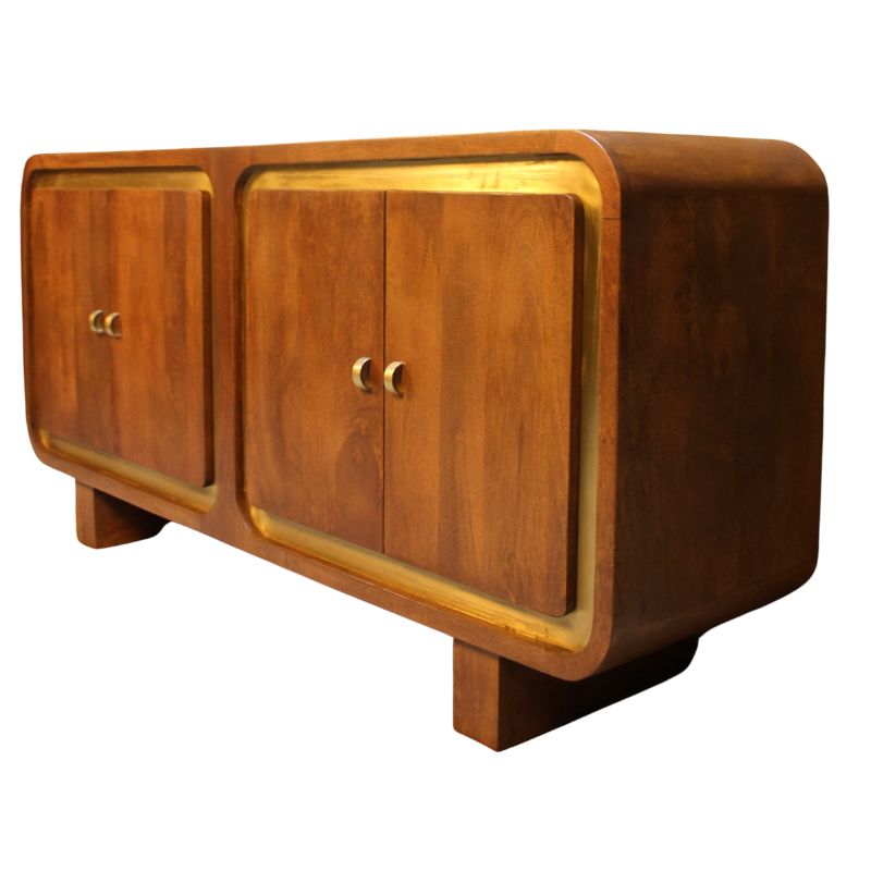 Sideboard Samel Wooden Square Design 4 Door Side Board