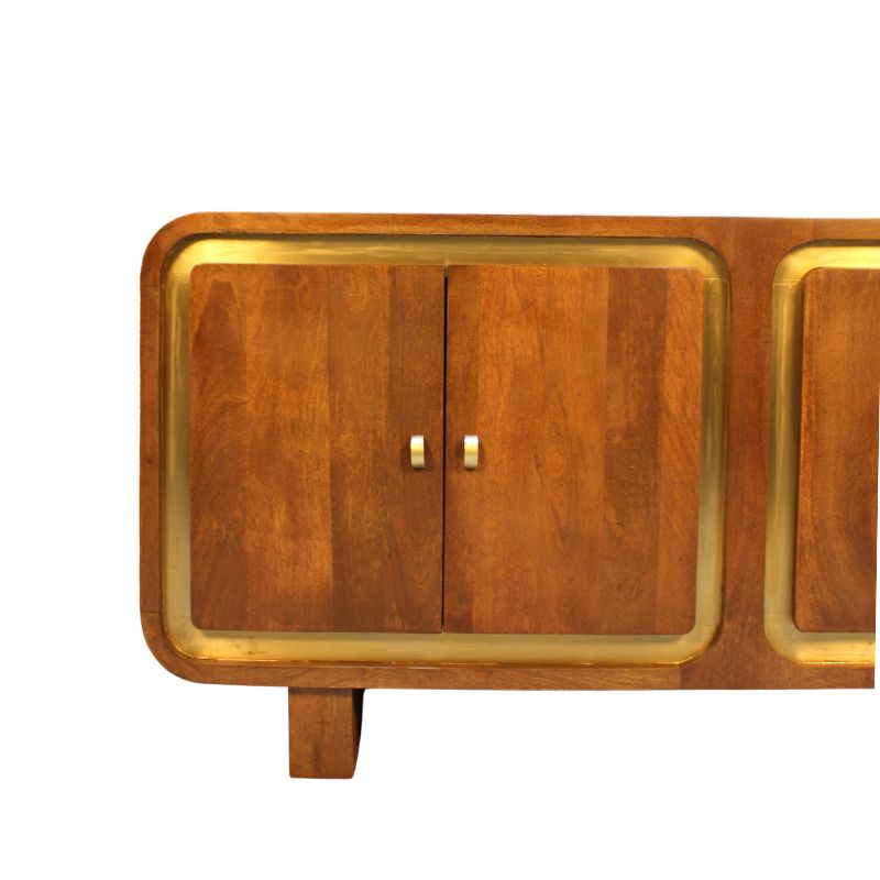 Sideboard Samel Wooden Square Design 4 Door Side Board