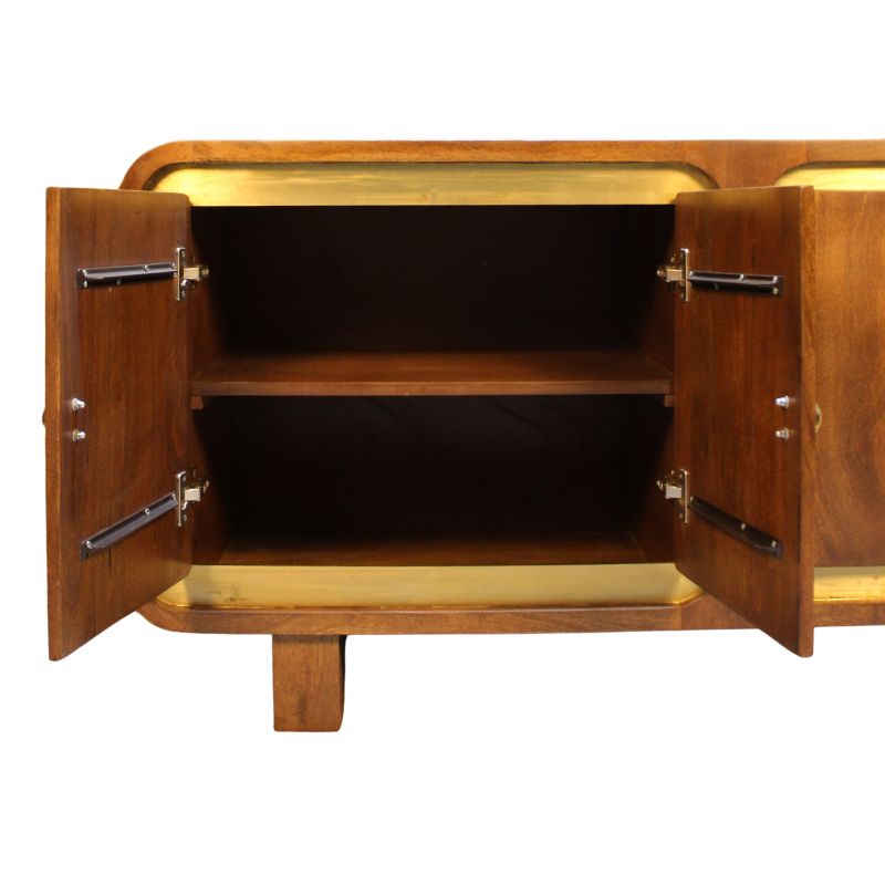 Sideboard Samel Wooden Square Design 4 Door Side Board