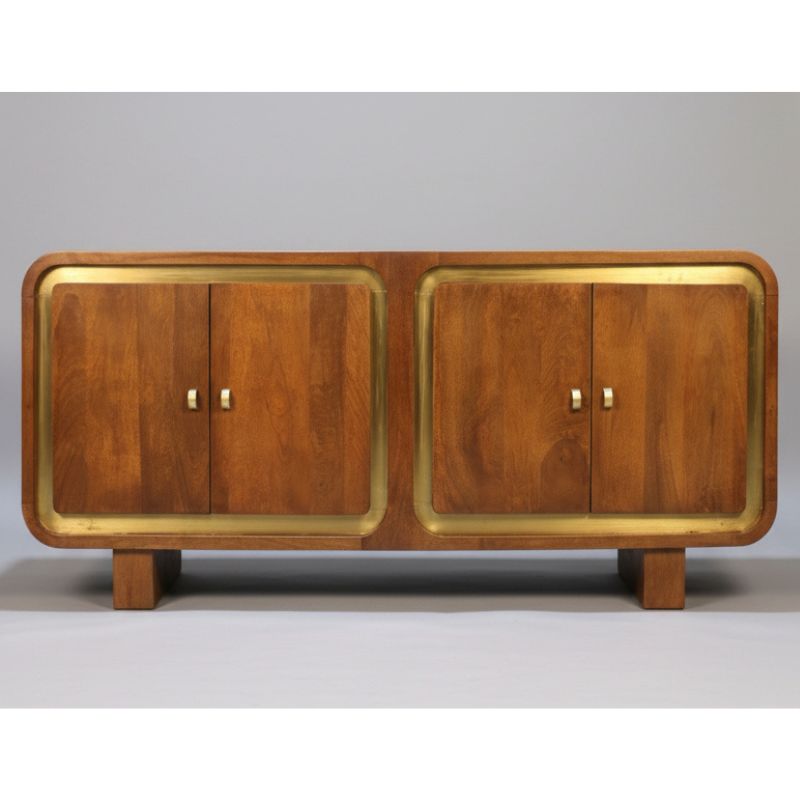 Sideboard Samel Wooden Square Design 4 Door Side Board