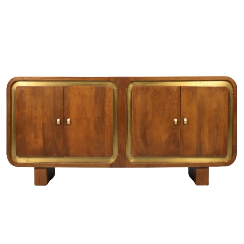 Sideboard Samel Wooden Square Design 4 Door Side Board