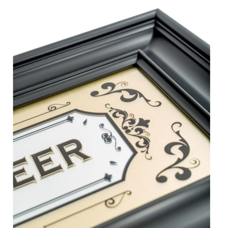 Large Mirrored "Wish You Were Beer" Wall Sign