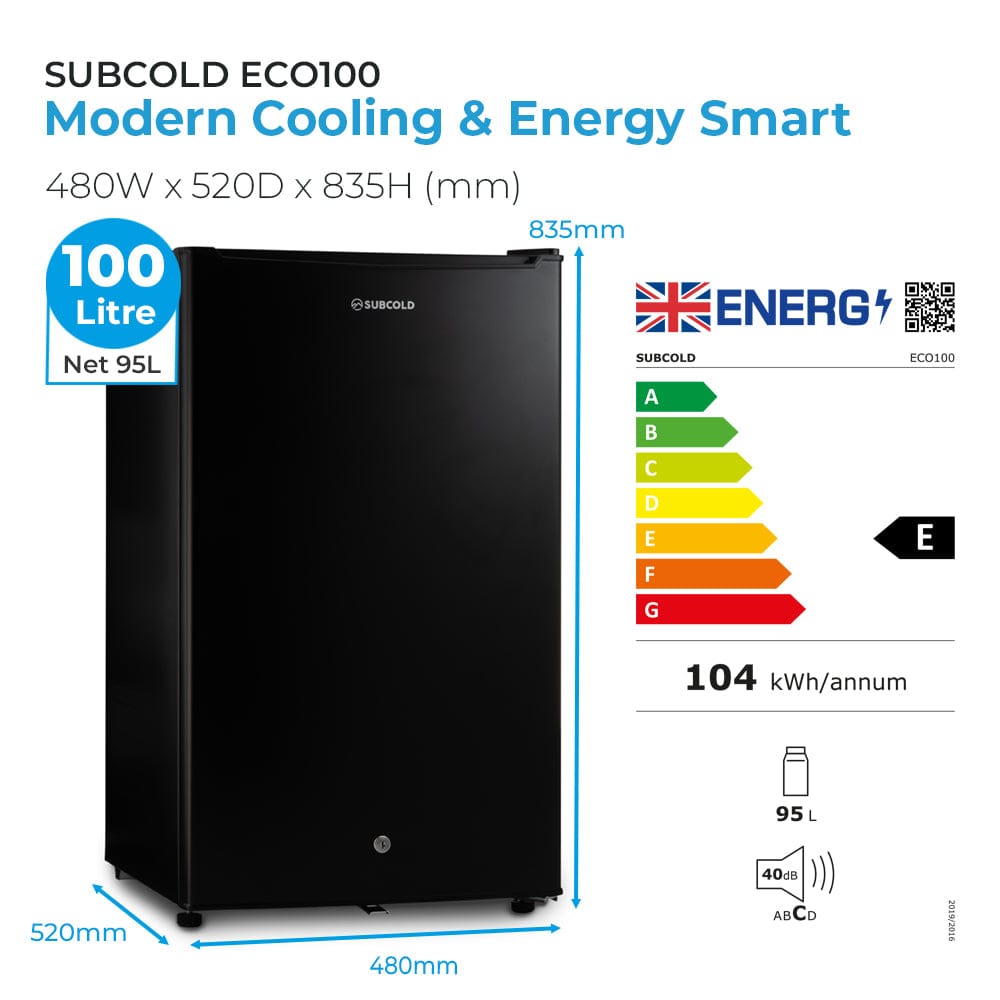 Small Fridge Subcold Eco100 LED Under Counter Fridge