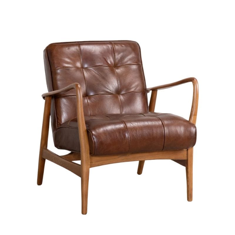 Sofa Chair / Brown Mercer Leather Sofa Range