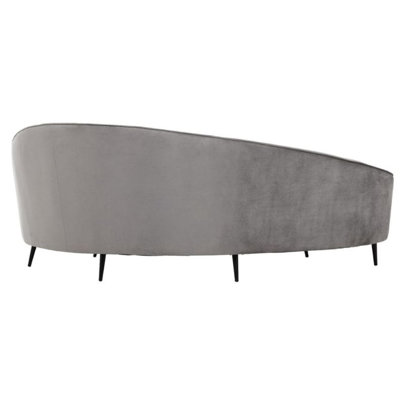 Sofa Hasina Three Seat Grey Velvet Sofa