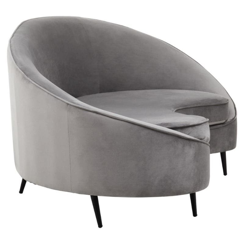 Sofa Hasina Three Seat Grey Velvet Sofa