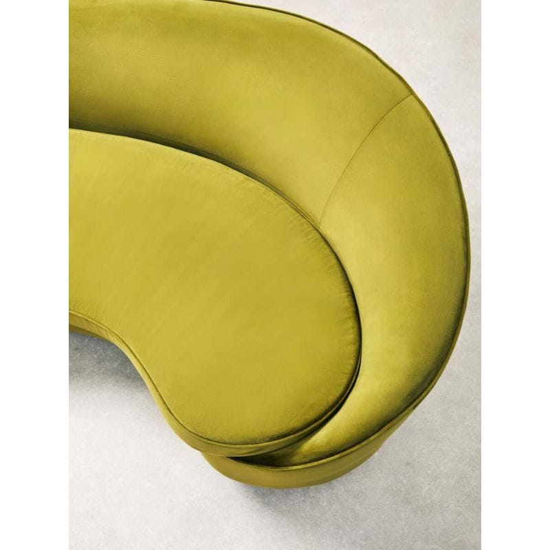 Sofa Hasina Three Seat Olive Velvet Sofa