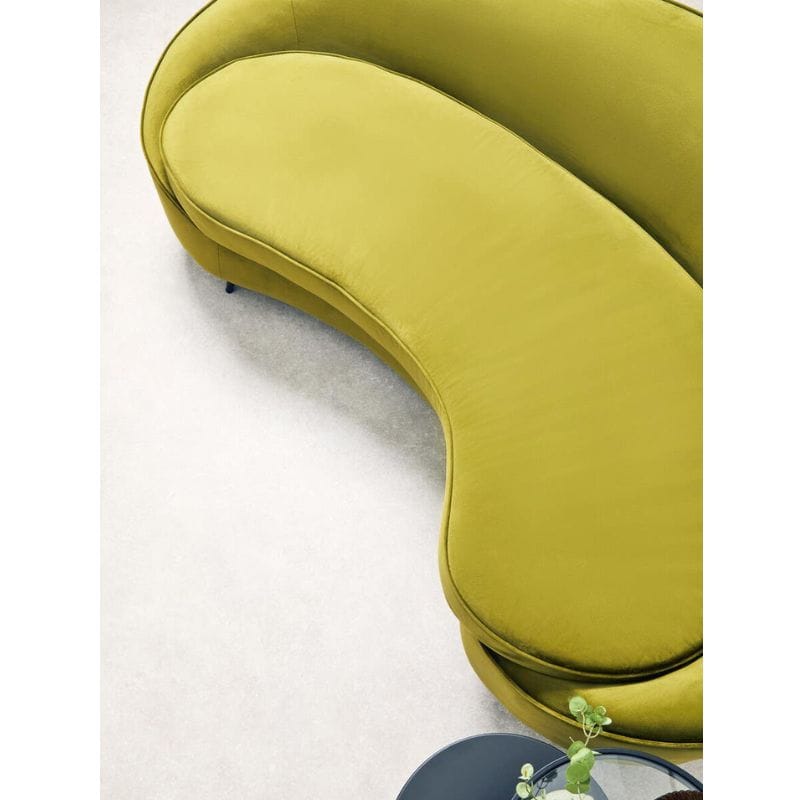 Sofa Hasina Three Seat Olive Velvet Sofa