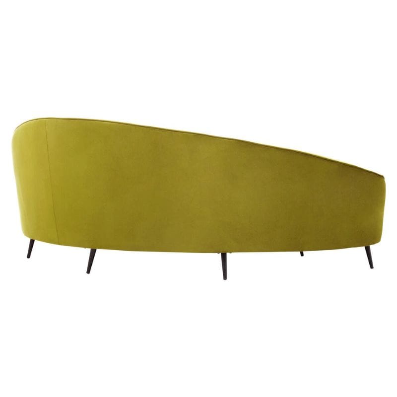 Sofa Hasina Three Seat Olive Velvet Sofa