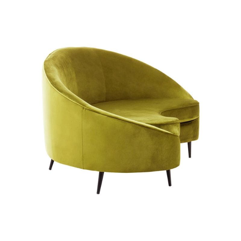 Sofa Hasina Three Seat Olive Velvet Sofa