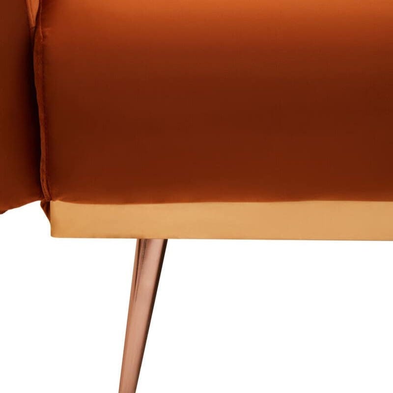Sofa Hatton Burnt Orange Velvet Sofa Bed