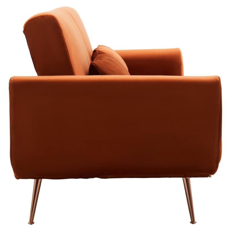 Sofa Hatton Burnt Orange Velvet Sofa Bed