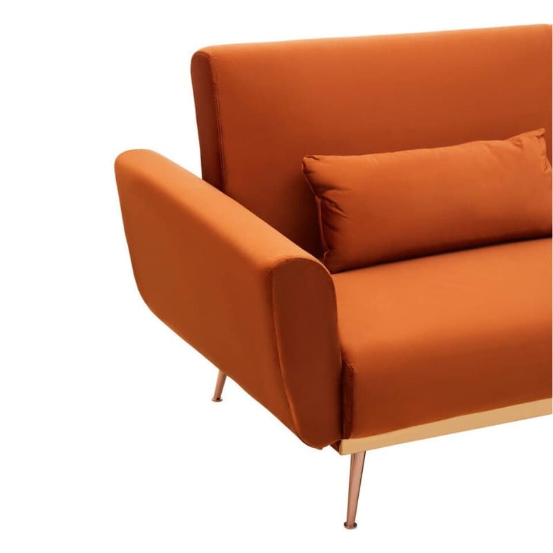 Sofa Hatton Burnt Orange Velvet Sofa Bed