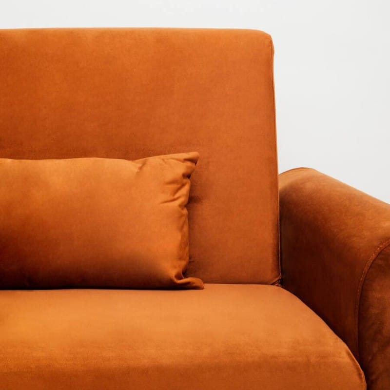 Sofa Hatton Burnt Orange Velvet Sofa Bed