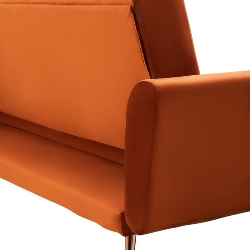 Sofa Hatton Burnt Orange Velvet Sofa Bed