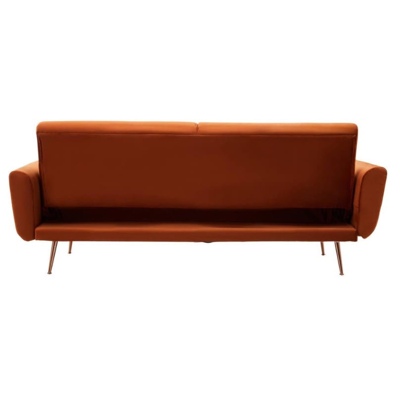 Sofa Hatton Burnt Orange Velvet Sofa Bed