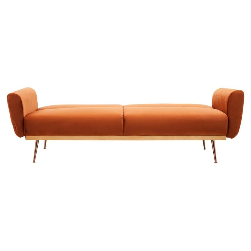 Sofa Hatton Burnt Orange Velvet Sofa Bed