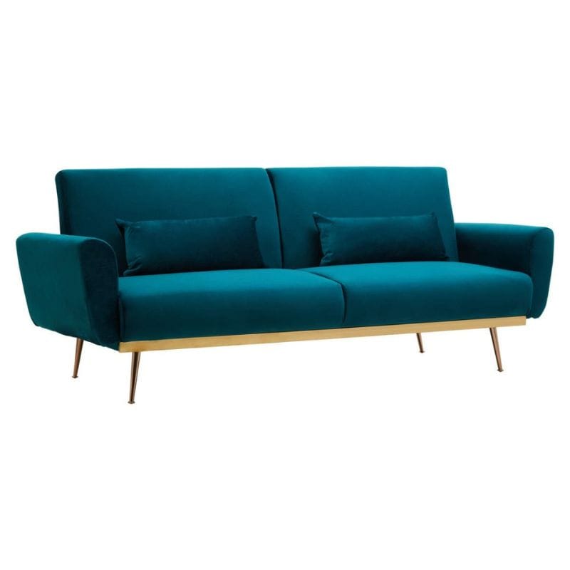 Sofa Hatton Green Velvet Sofa Bed