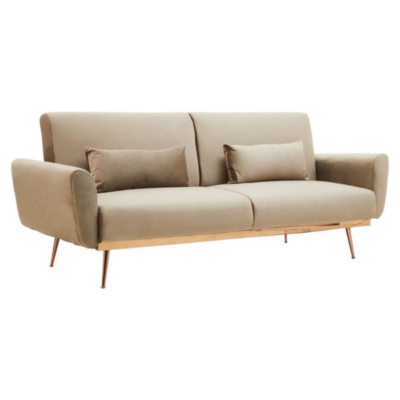 Sofa Hatton Mink Velvet Sofa Bed