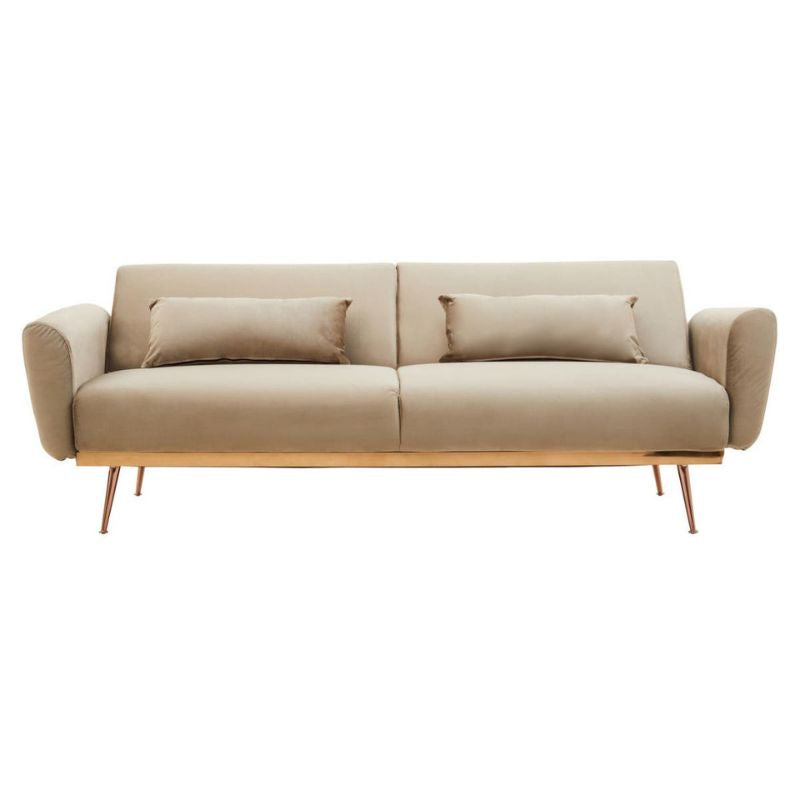 Sofa Hatton Mink Velvet Sofa Bed