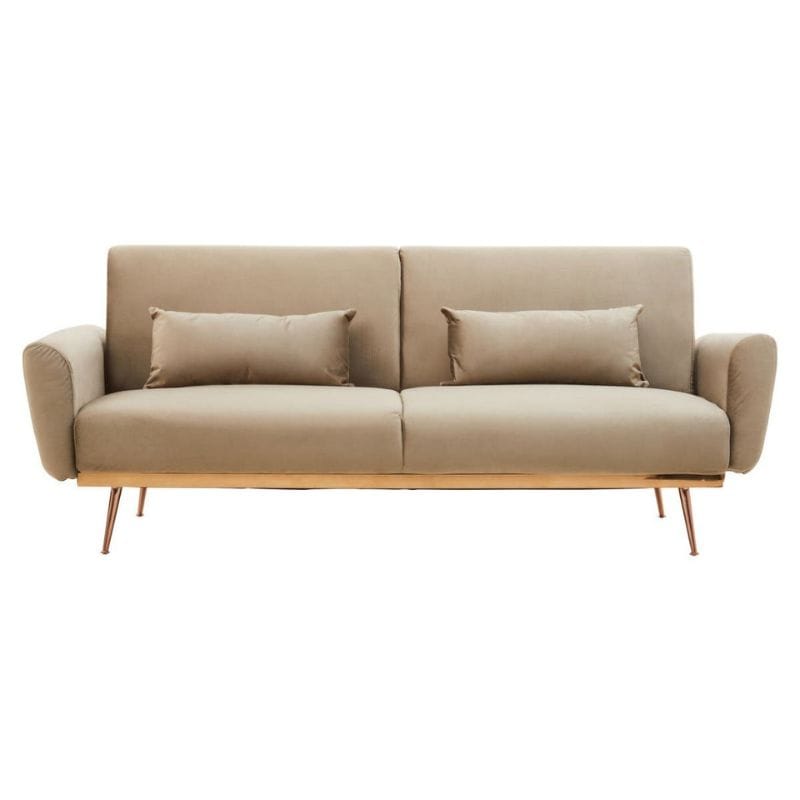 Sofa Hatton Mink Velvet Sofa Bed