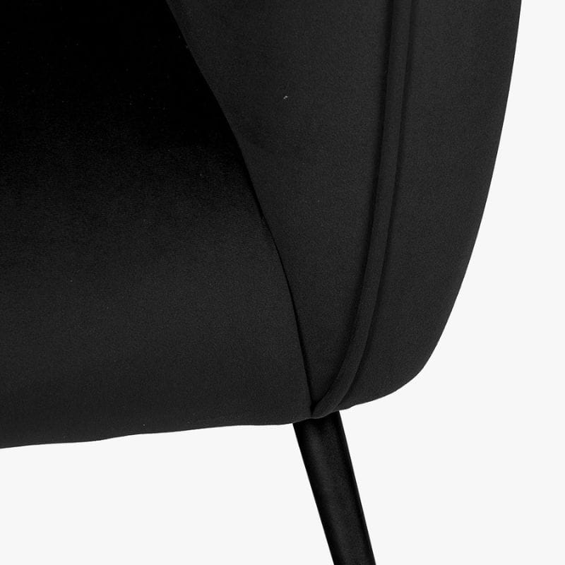 Sofa Lucca Black Velvet & Metal 2 Seater Sofa