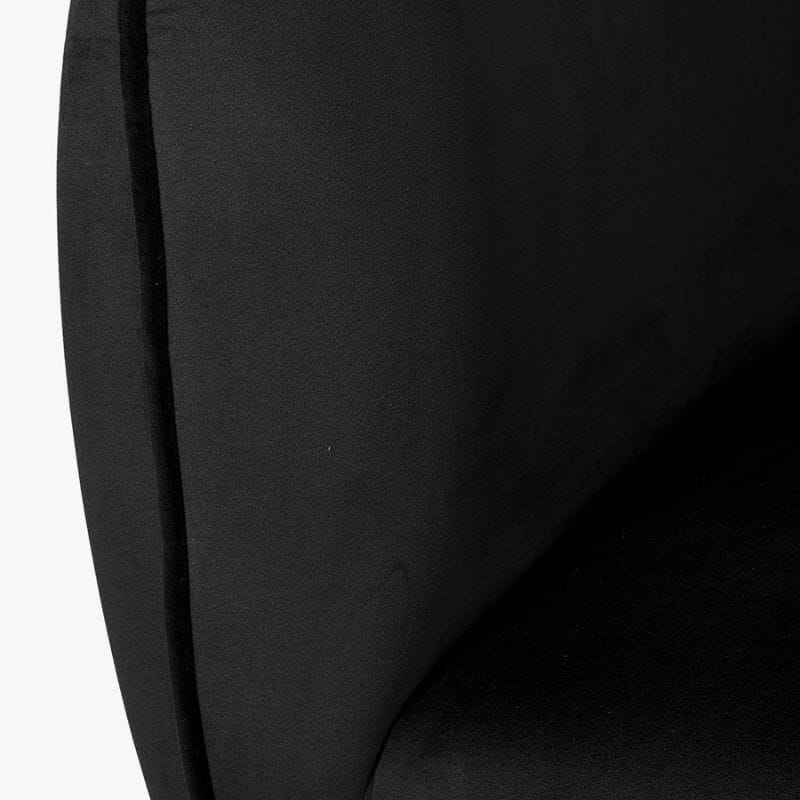 Sofa Lucca Black Velvet & Metal 2 Seater Sofa