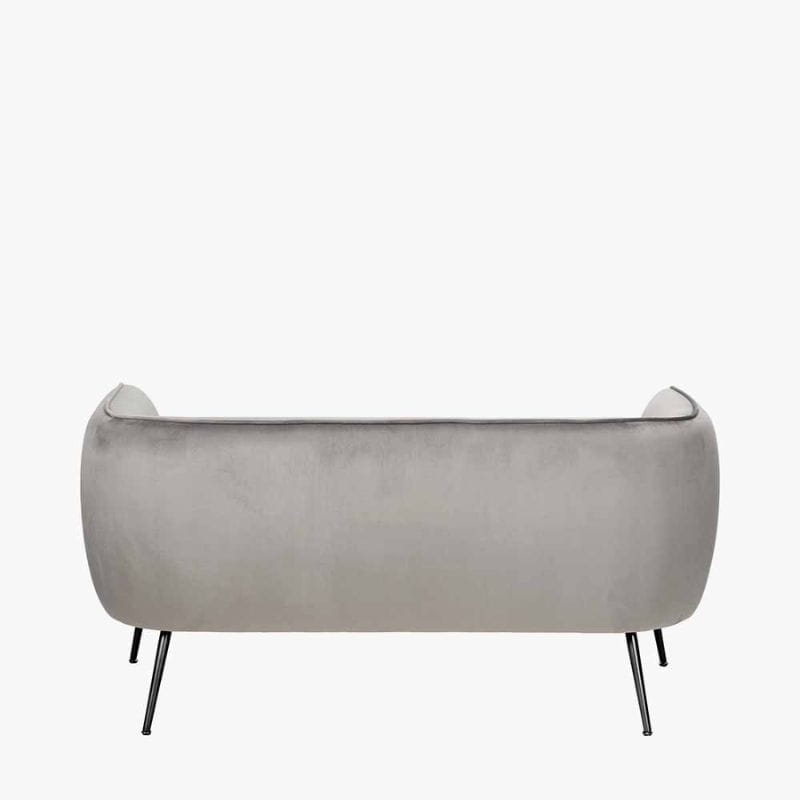 Sofa Lucca Dove Grey Velvet and Metal Sofa