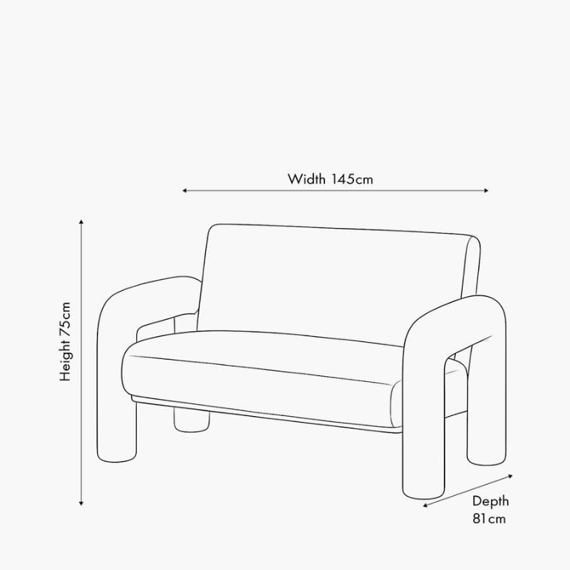 Sofa New Ravello White Textured Fabric Armed Sofa