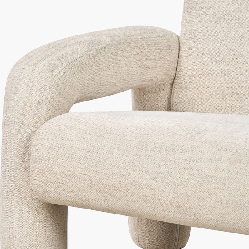 Sofa New Ravello White Textured Fabric Armed Sofa