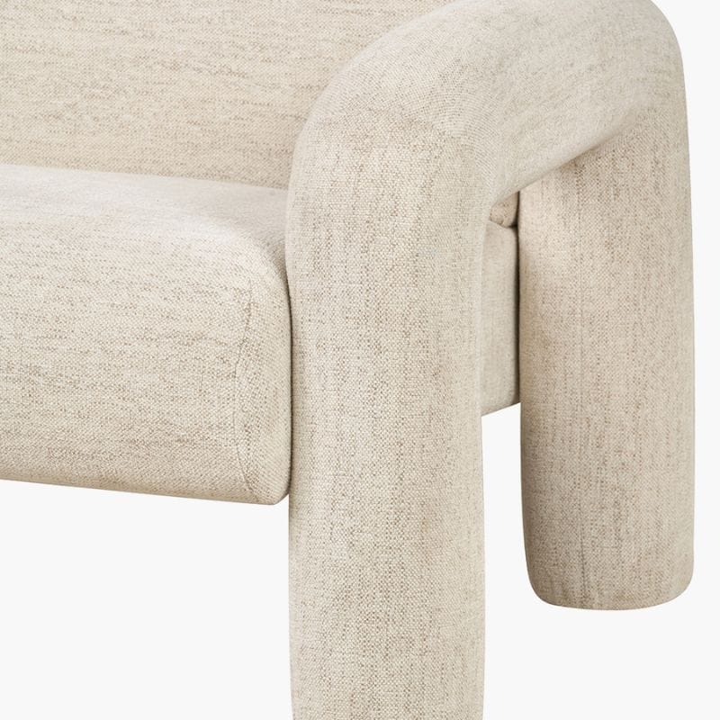 Sofa New Ravello White Textured Fabric Armed Sofa