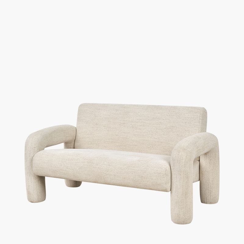 Sofa New Ravello White Textured Fabric Armed Sofa