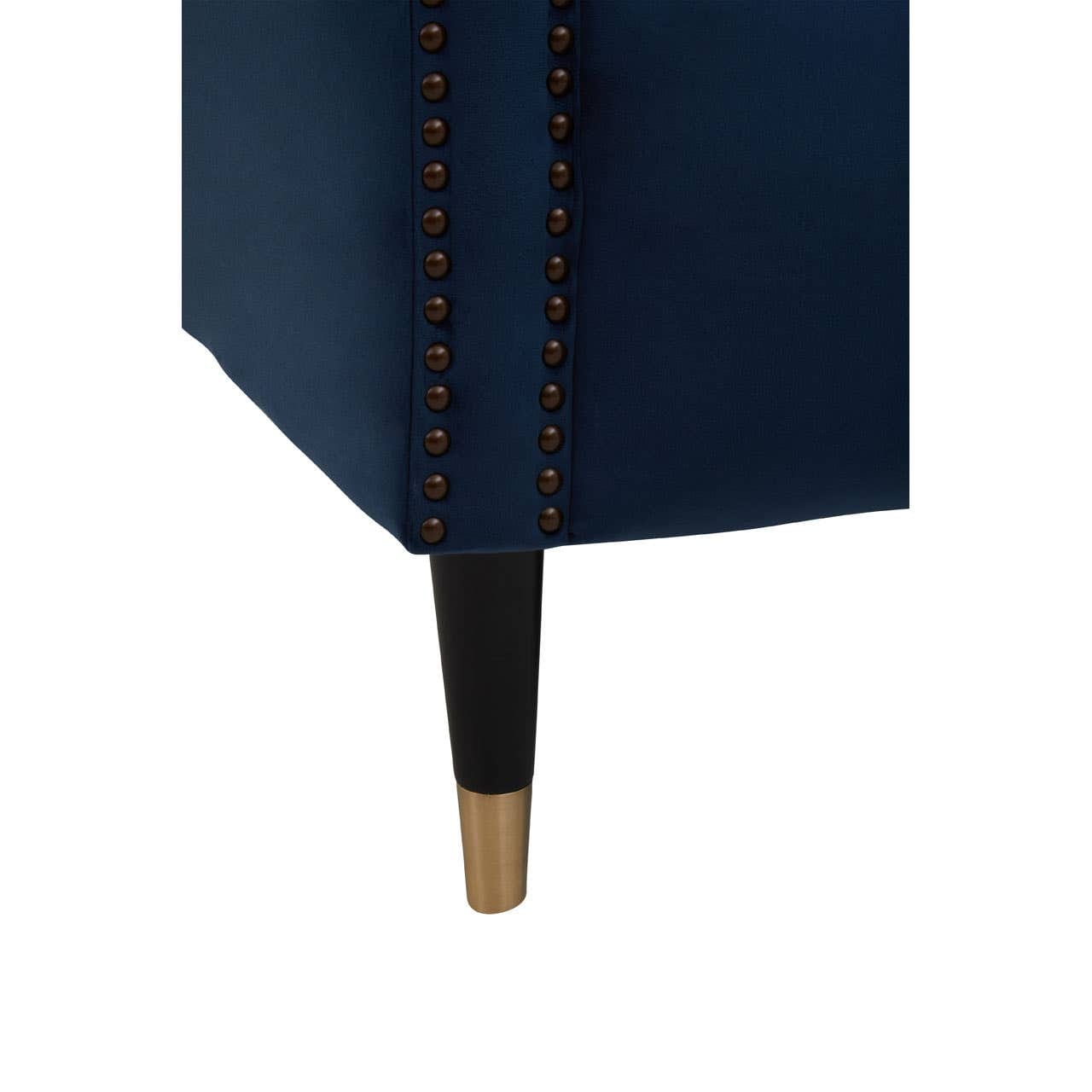 Sofa Siena Two-Seat Sofa – Midnight Blue Velvet Chesterfield