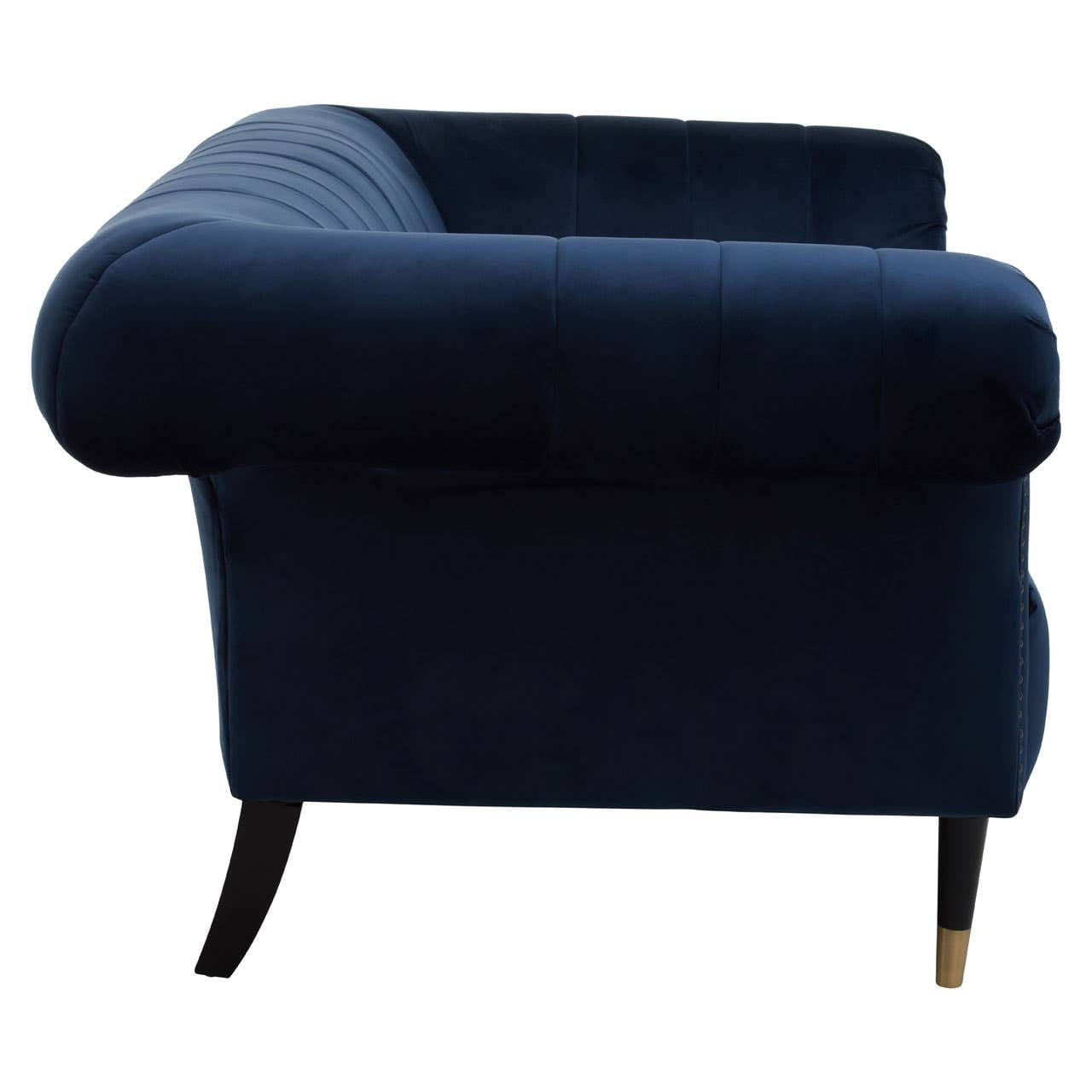 Sofa Siena Two-Seat Sofa – Midnight Blue Velvet Chesterfield