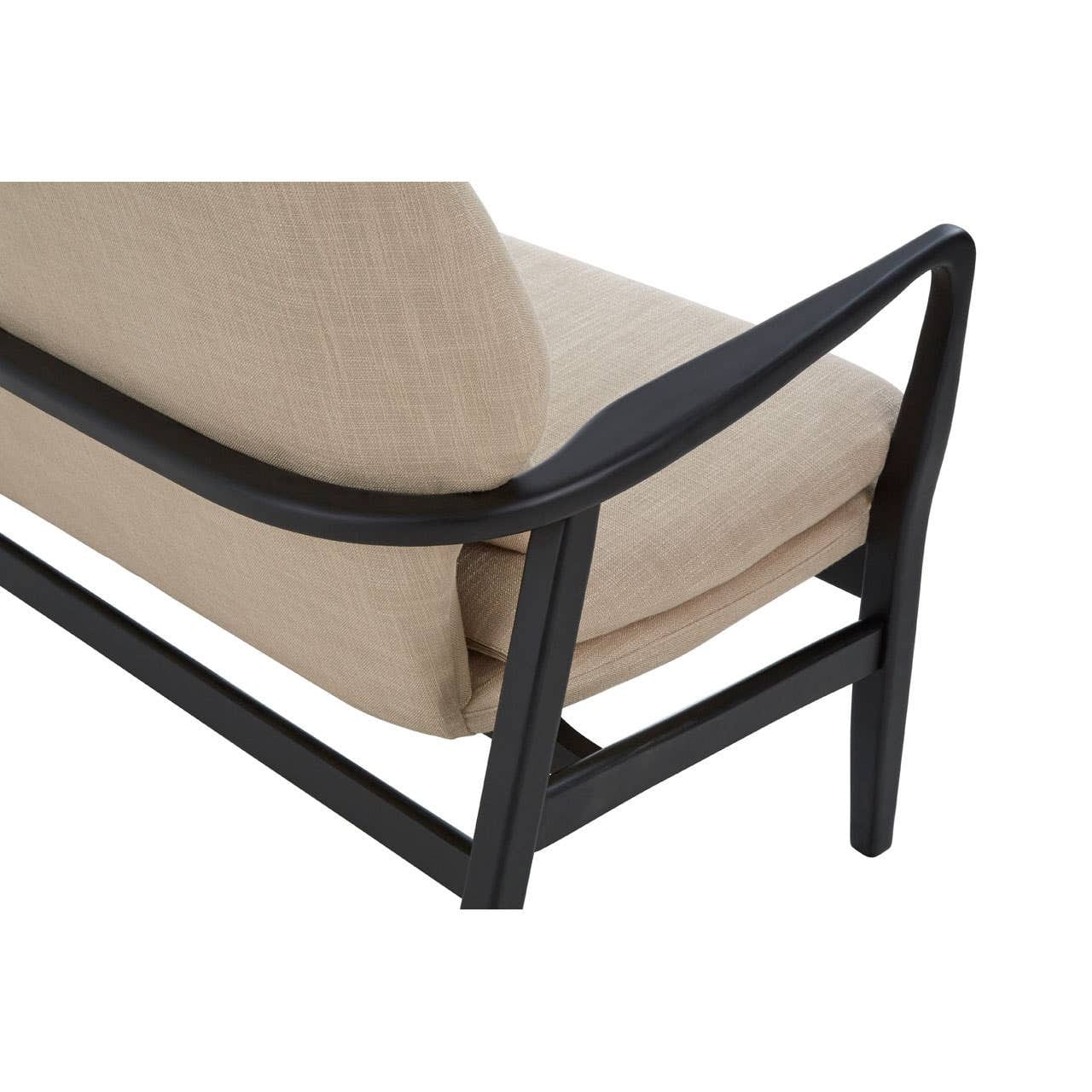 Sofa Stockholm Two-Seat Sofa – Beige Linen & Black Birchwood