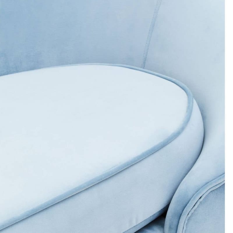 Sofa Yasmeen 3 Seat Aqua Blue Velvet Sofa