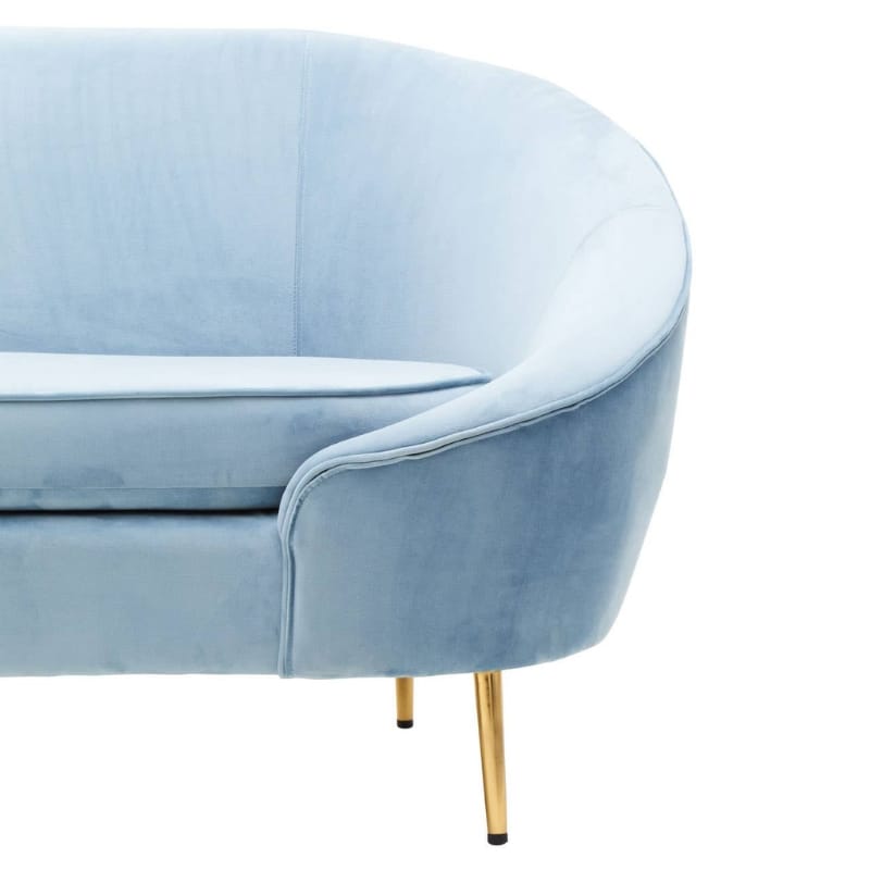 Sofa Yasmeen 3 Seat Aqua Blue Velvet Sofa