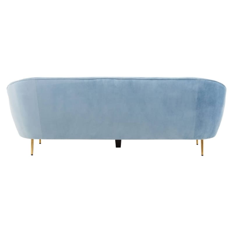 Sofa Yasmeen 3 Seat Aqua Blue Velvet Sofa