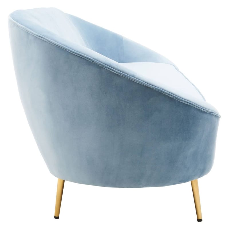 Sofa Yasmeen 3 Seat Aqua Blue Velvet Sofa