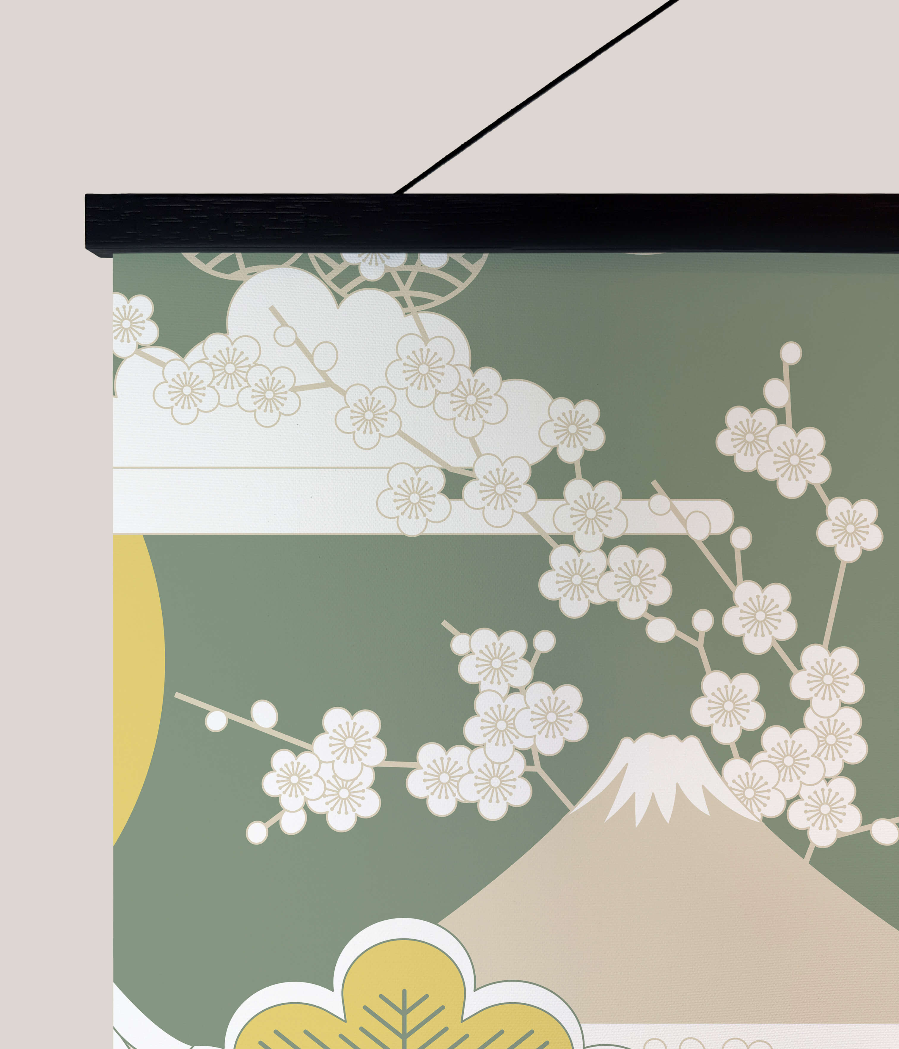Crane and Cherry Blossom Tapestry