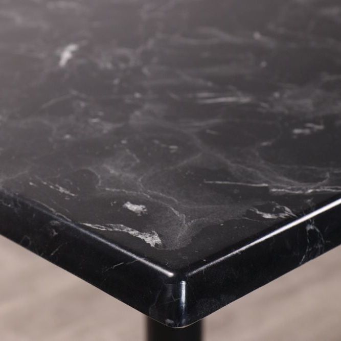 Alcantara Black Café Bar Table Range
