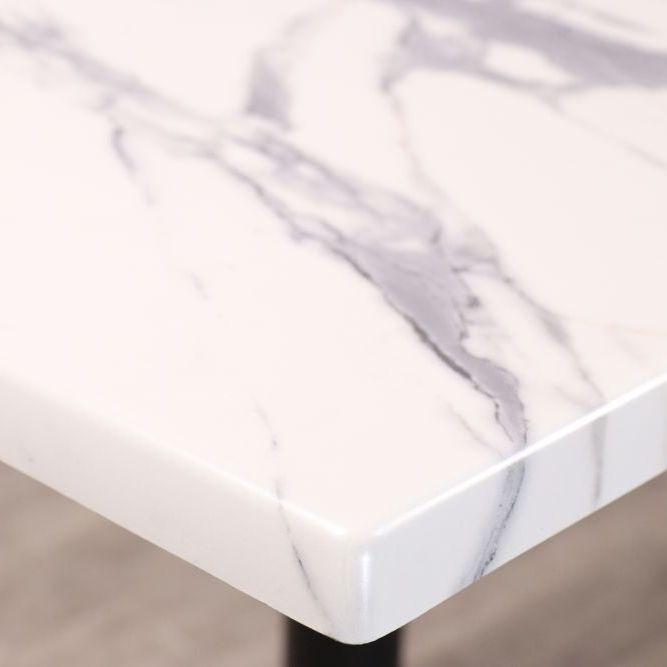 White Marble CafÃ© Bar Table Range