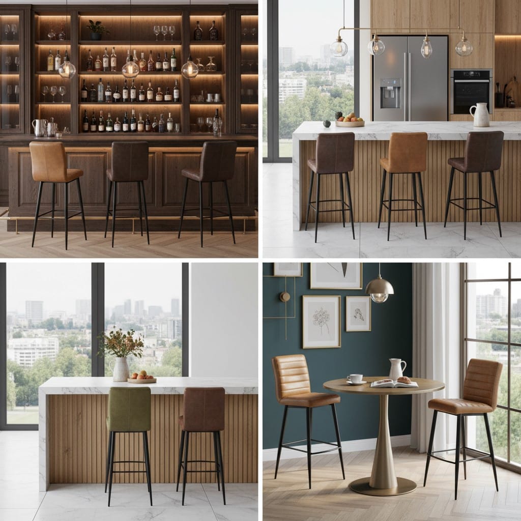 Stool Solsbury Leather Stool Range