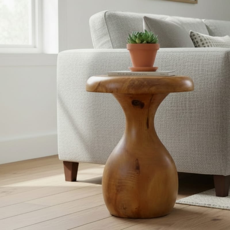 Stool Teak Mushroom Stool