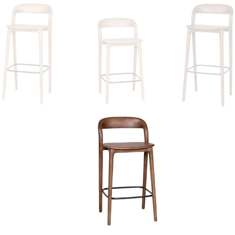 Stool Walnut / Counter Stool Copenhagen Bar Stool Range