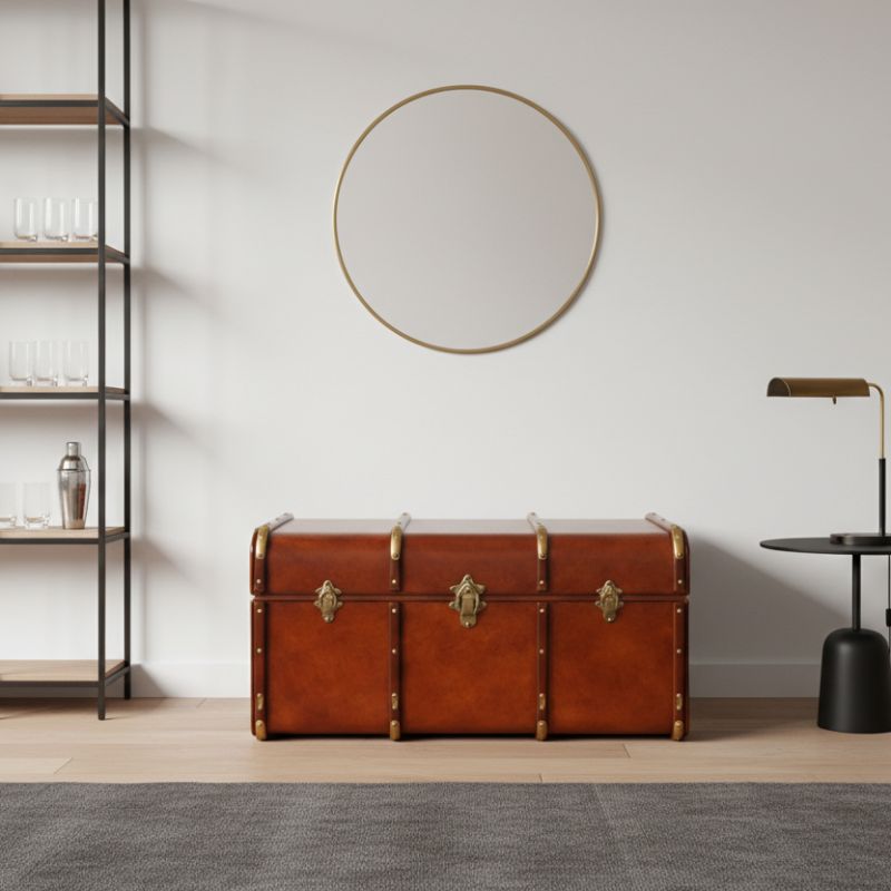 Storage Trunk Handcrafted Trunk – Cognac