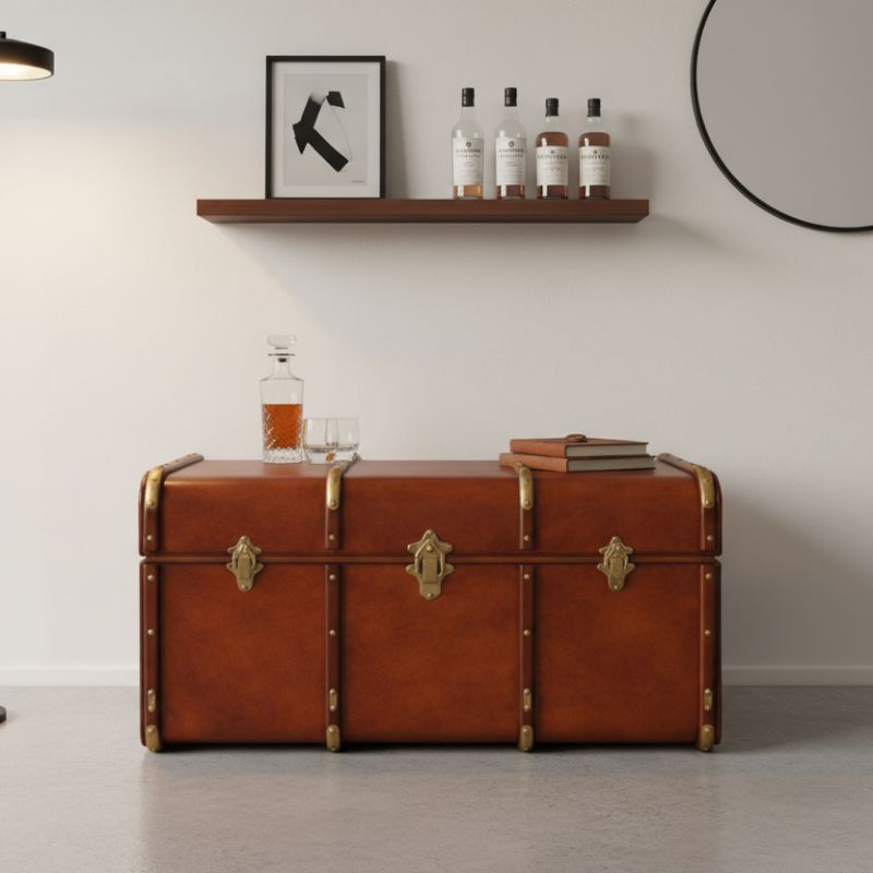 Storage Trunk Handcrafted Trunk – Cognac
