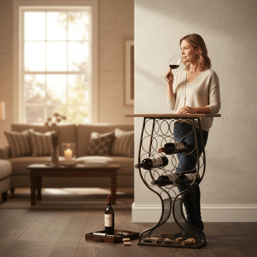 Table 76Cm Wine Rack Table