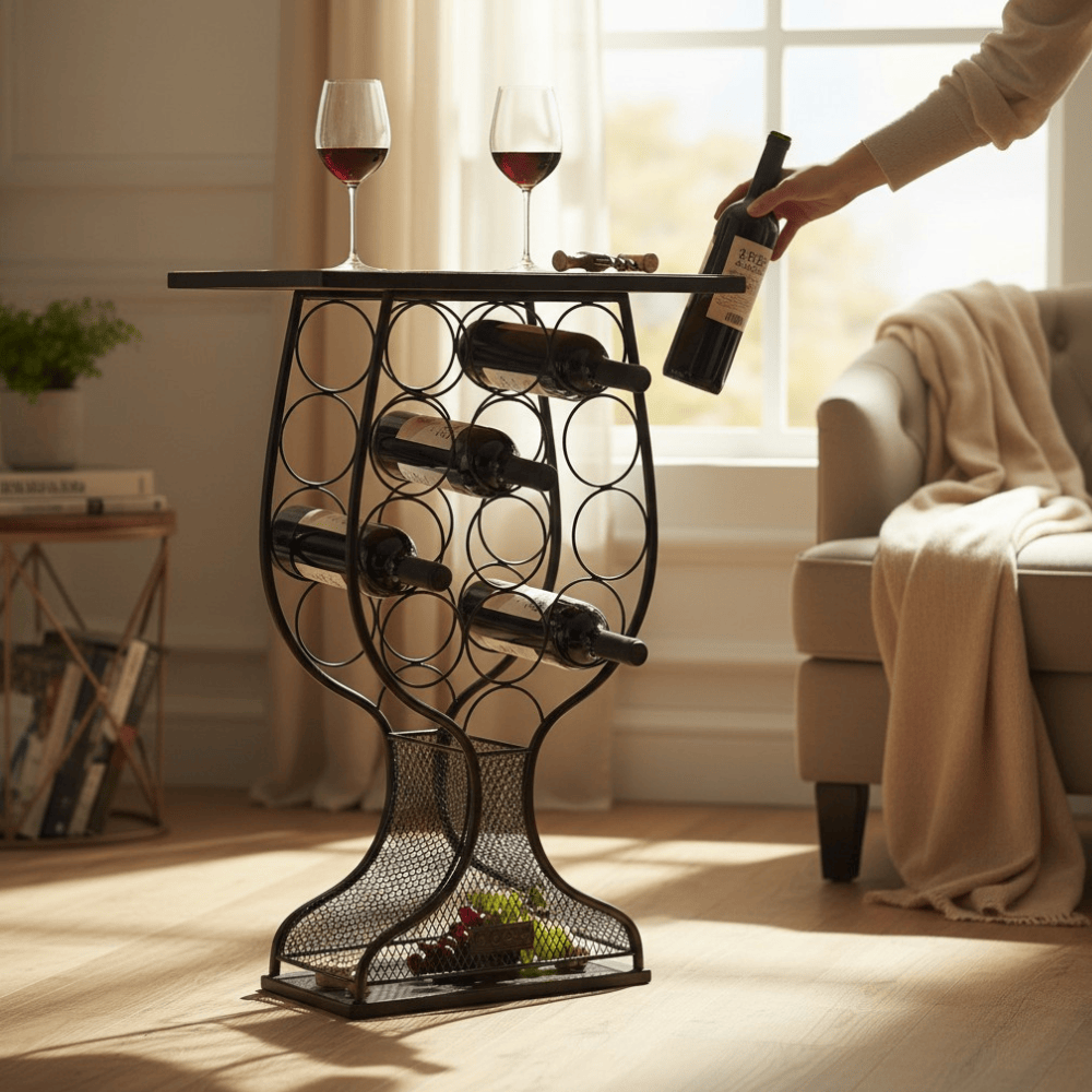 Table 76Cm Wine Rack Table